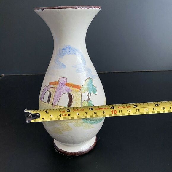 Vintage Bay Keramik West Germany Form 534/18 Villa Boat Scene Vase 1960s/1970s - Picture 10 of 10